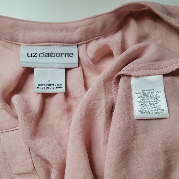 Liz Claiborne Peach Blouse - Picture 3 of 4